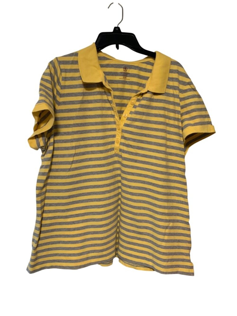 Vintage Y2K Covington Sport Womens Size 20 22W Classics Fit Henley Shirt Top 1/4